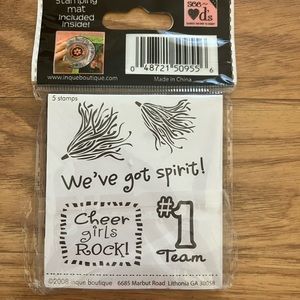 Lil' Stamps Cheer Self-Adhering Stamp Mounts 5 PCS NEW